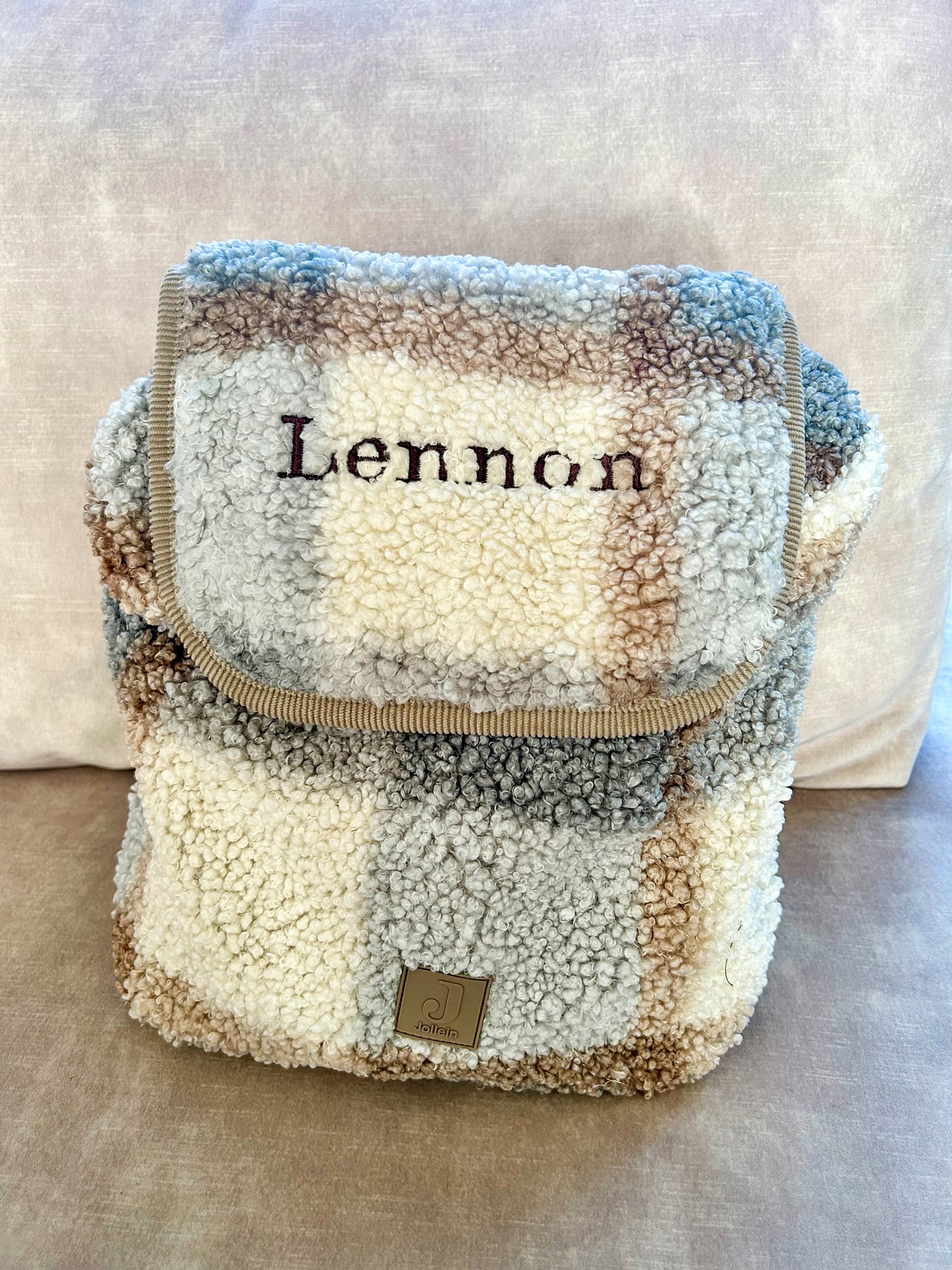 Jollein Rugtasje Check Boucle met of zonder naam