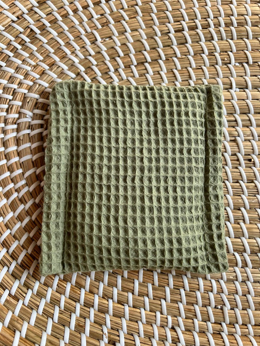 Sensorisch zakje olijfkleur wafel kersenpitten