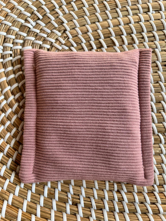 Sensorisch zakje kersenpitten rib licht mauve