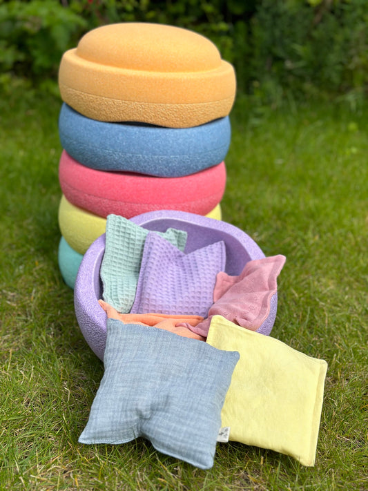 Stapelsteen pittenzakjes pastel